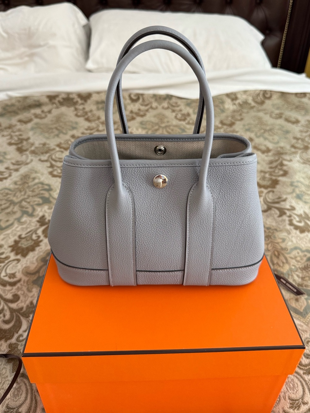 Hermès Neo Garden Party 23 - Gris Pantin